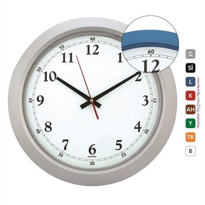 Plastik Çerçeve Çemberli Duvar Saati 38 Cm
