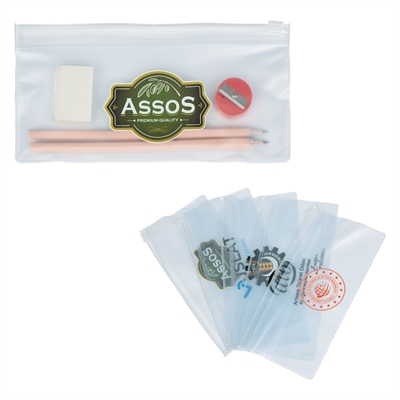 Şeffaf Buzlu Zipper Sınav Seti