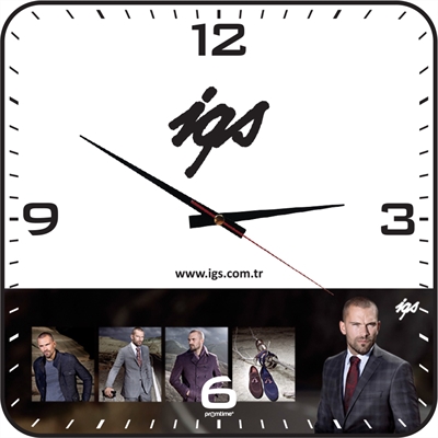 Kare Bombe Cam Duvar Saati